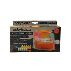 Baby Brezza Reusable Baby Food Storage Pouches, 10 Pack 7oz - Make Organic Food